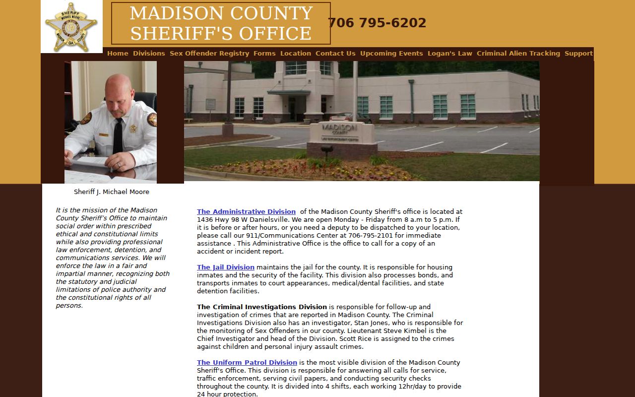 Madison County most wanted sheriff division information