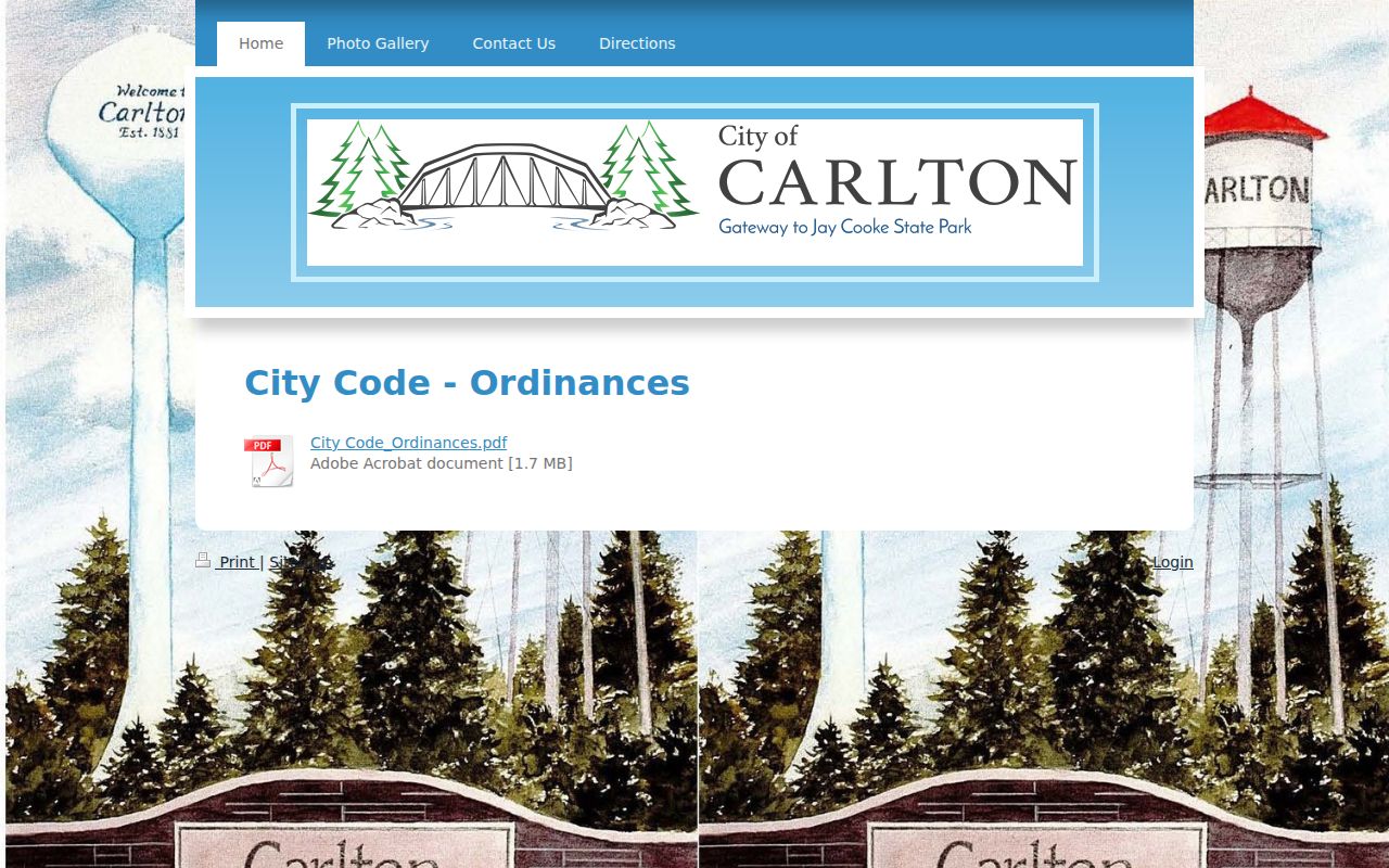 Carlton warrant records city code and municipal authority