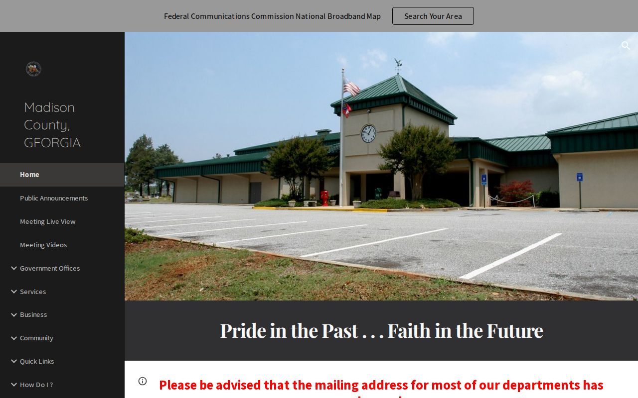 Madison County warrant records government home page